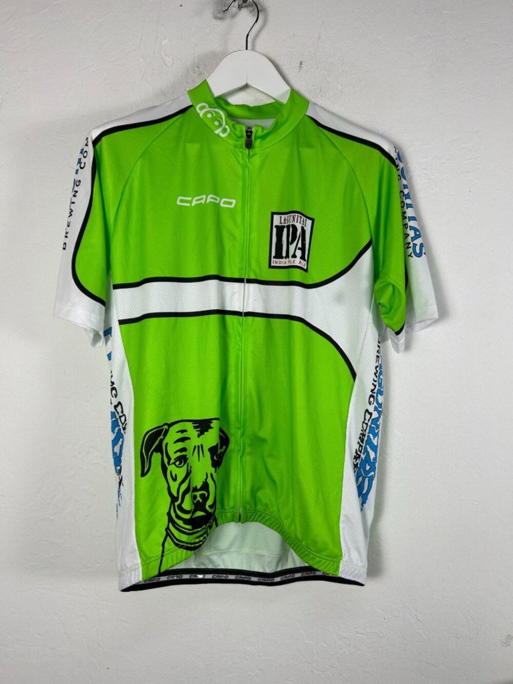 Capo Lagunitas IPA Cycling Jersey Green/White Polyester Mens Biking Shirt New 3X